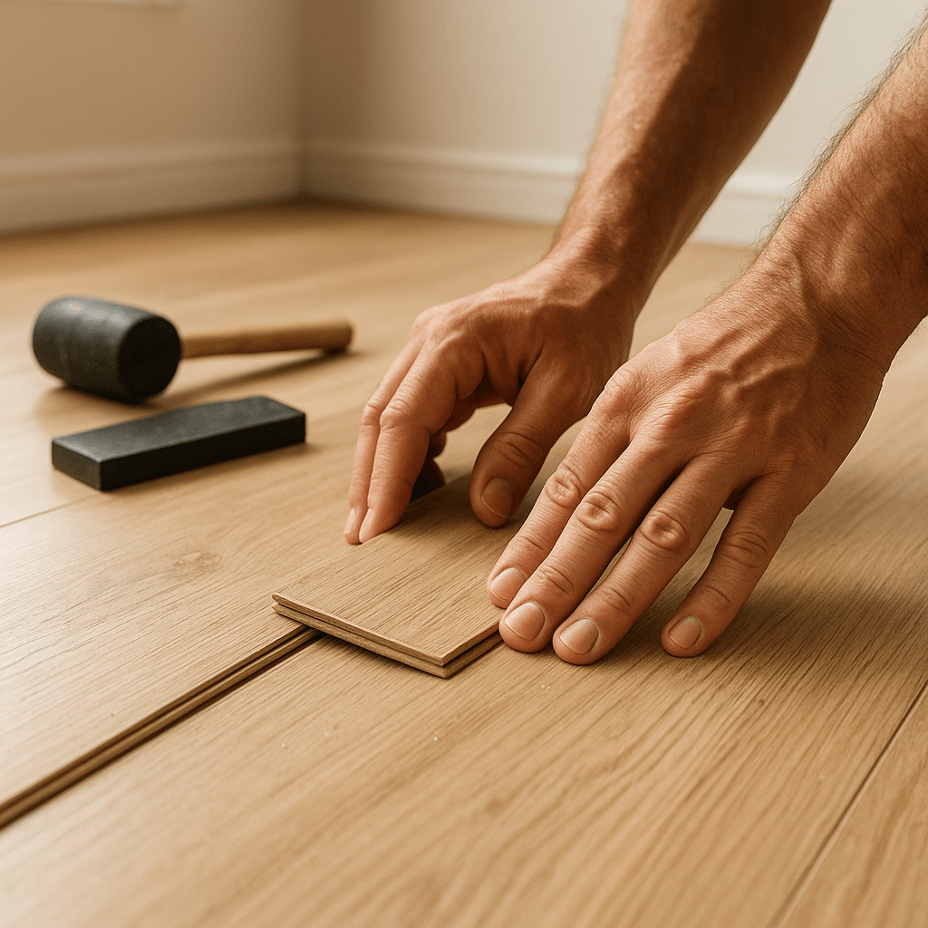 Laminatverlegung in Wohnraum